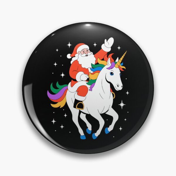 Item preview, Santa Riding a Rainbow Unicorn Christmas Design designed and sold by Gogetgiggles.
