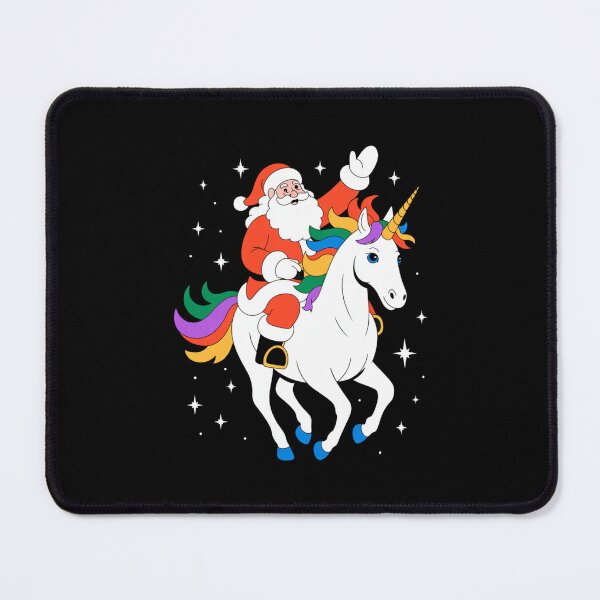 Item preview, Santa Riding a Rainbow Unicorn Christmas Design designed and sold by Gogetgiggles.