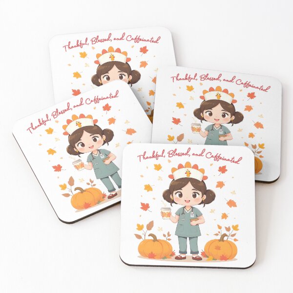 Item preview, Thankful Nurse – Cute Thanksgiving Nurse Coffee Autumn Design designed and sold by VibranPalette.