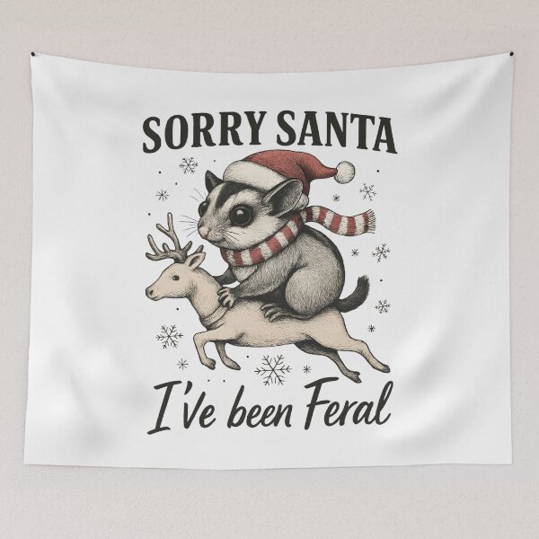 Item preview, Funny Christmas Sugar Glider Feral Design designed and sold by JerdbordinShop.