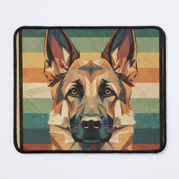Item preview, Pastor Alemán Leal Low Poly Arte Retro Vintage designed and sold by bsbd-action.