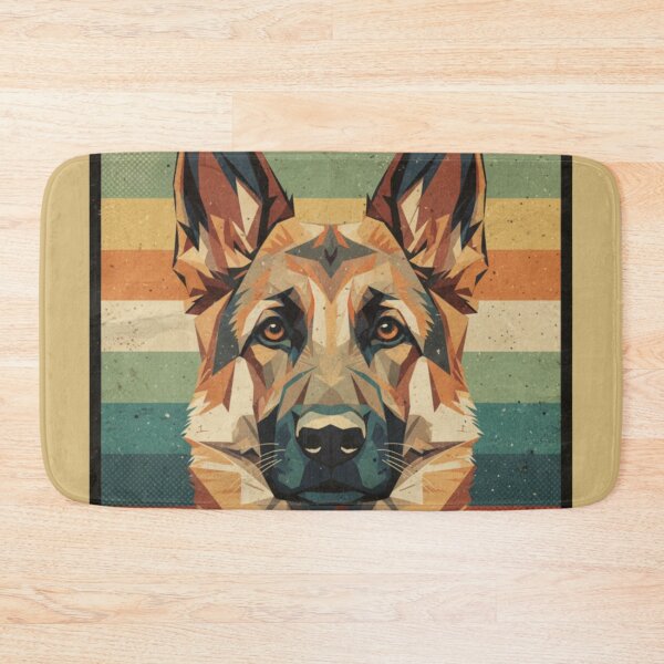 Item preview, Pastor Alemán Leal Low Poly Arte Retro Vintage designed and sold by bsbd-action.