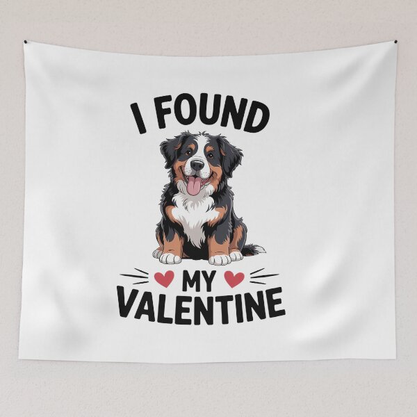Item preview, I Found My Valentine Day Bernese Mountain Dog Dog Lover designed and sold by PunkNation-Arts.