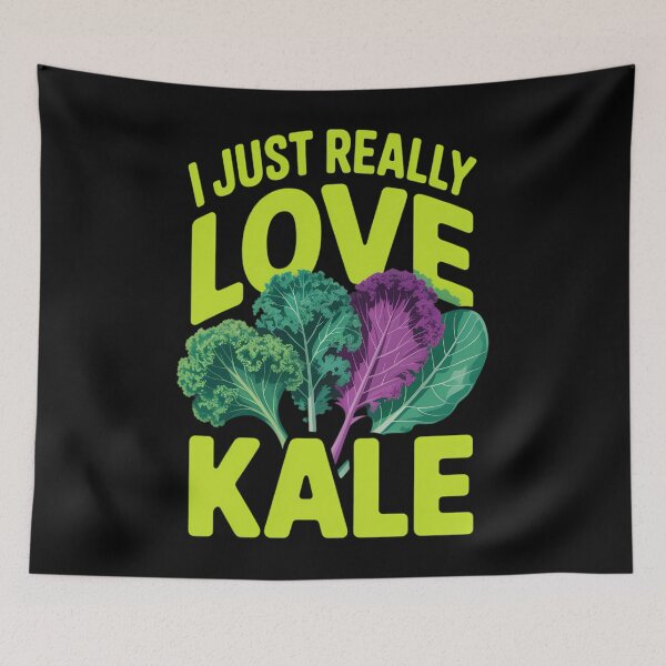 Item preview, I Just Really Love Kale Vegetarian Vegan Vegetable designed and sold by PunkNation-Arts.