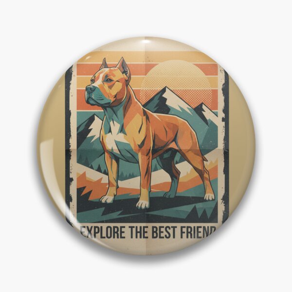 Item preview, Pit Bull Montaña Silueta Perfil Cartel Retro designed and sold by bsbd-action.