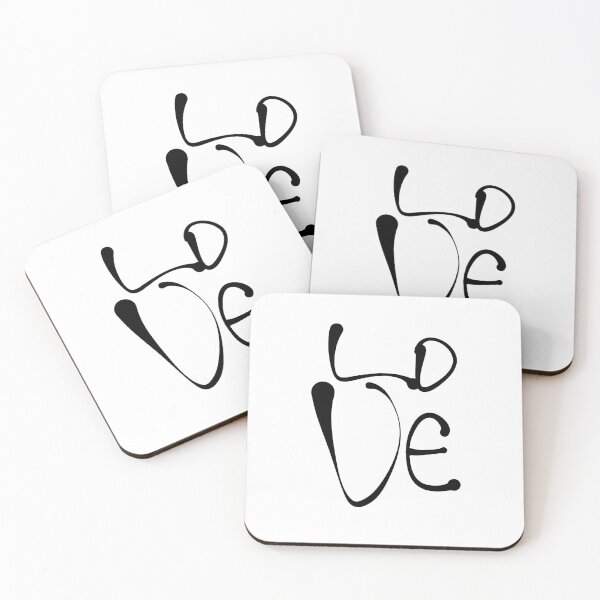 Item preview, Pixel Art Calligraphy: Minimalist Black and White 'LOVE' designed and sold by Red Onion.