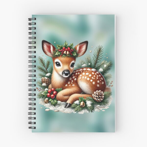 Aperçu de l'œuvre Adorable bébé faon de Noël créée et vendue par Eclectic Monkey.
