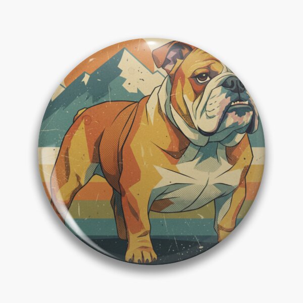 Item preview, Bulldog Montaña Aventura Cartel Vintage Ilustración designed and sold by bsbd-action.