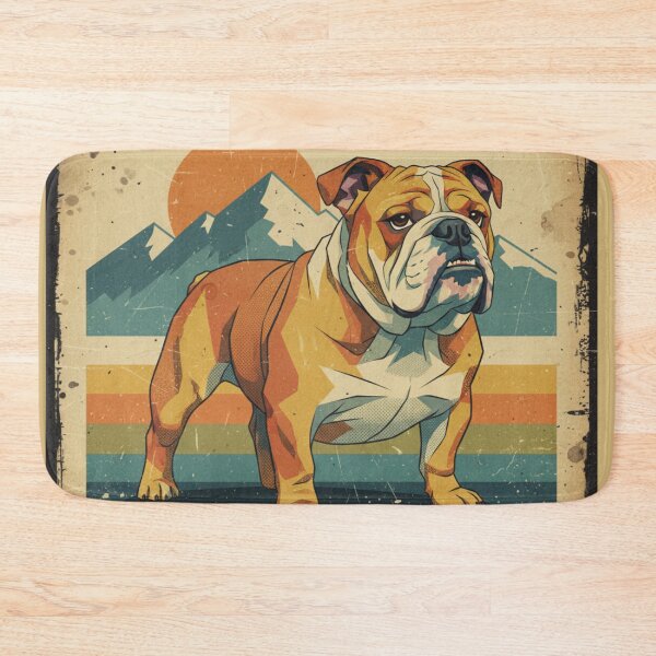 Item preview, Bulldog Montaña Aventura Cartel Vintage Ilustración designed and sold by bsbd-action.