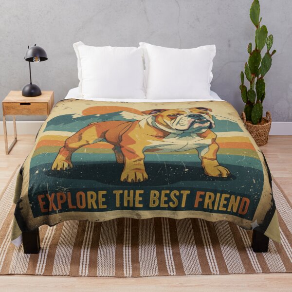 Item preview, Bulldog Montaña Aventura Cartel Vintage Ilustración designed and sold by bsbd-action.