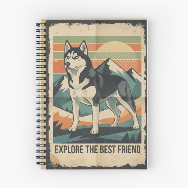 Item preview, Husky Siberiano Nieve Montaña Cartel Viaje Retro designed and sold by bsbd-action.