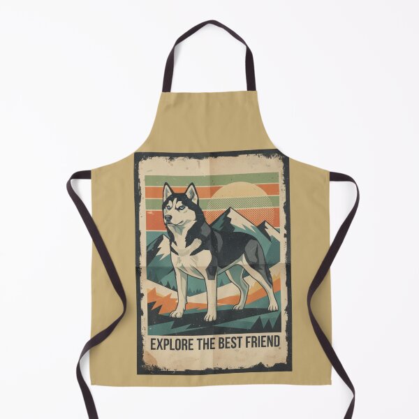 Item preview, Husky Siberiano Nieve Montaña Cartel Viaje Retro designed and sold by bsbd-action.