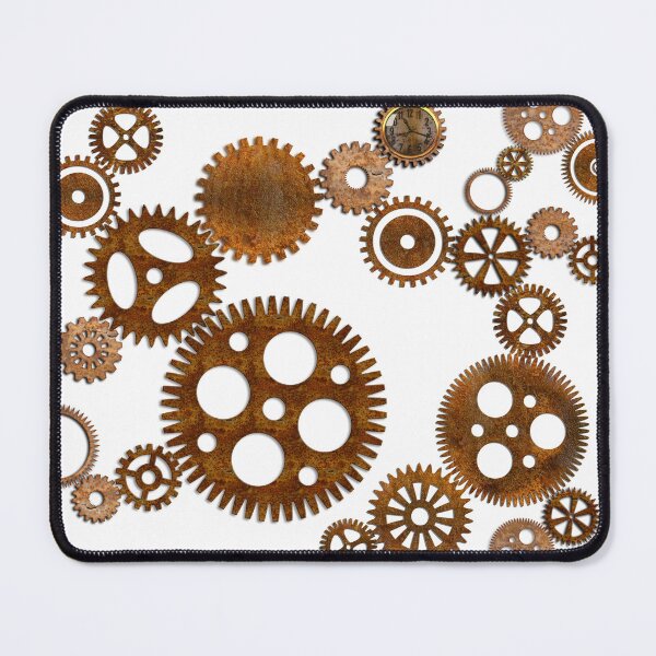 Item preview, Scattered Rusted Steampunk Gears Pattern - Vintage Clockwork & Cogs designed and sold by Gothic Fantasy.