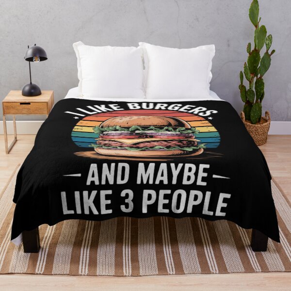 Item preview, I Like Burgers & Maybe Like 3 People Grilling Burgers designed and sold by PunkNation-Arts.