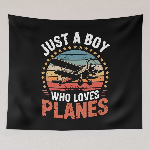 Item preview, Just a Boy Who Loves Planes Retro Design designed and sold by Gogetgiggles.