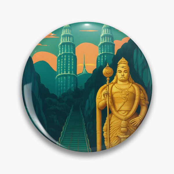 Item preview, Batu Caves & Petronas Skyline – Vintage Kuala Lumpur, Malaysia designed and sold by Cosmopolis.