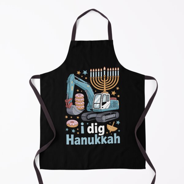 Item preview, I Dig Hanukkah Excavator Dino Chanukah Construction Toddler designed and sold by PunkNation-Arts.