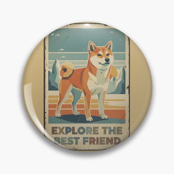 Item preview, Shiba Inu Aventura Montaña Cartel Viaje Retro designed and sold by bsbd-action.