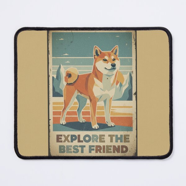 Item preview, Shiba Inu Aventura Montaña Cartel Viaje Retro designed and sold by bsbd-action.
