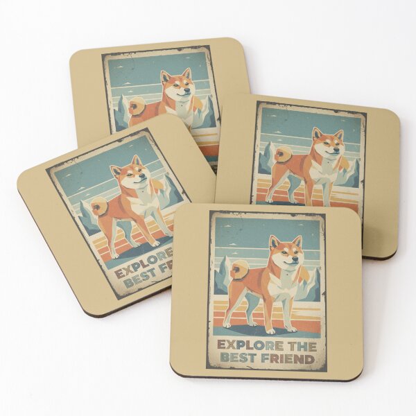 Item preview, Shiba Inu Aventura Montaña Cartel Viaje Retro designed and sold by bsbd-action.