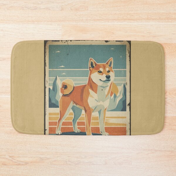 Item preview, Shiba Inu Aventura Montaña Cartel Viaje Retro designed and sold by bsbd-action.