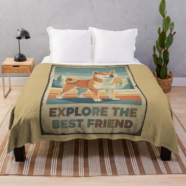Item preview, Shiba Inu Aventura Montaña Cartel Viaje Retro designed and sold by bsbd-action.