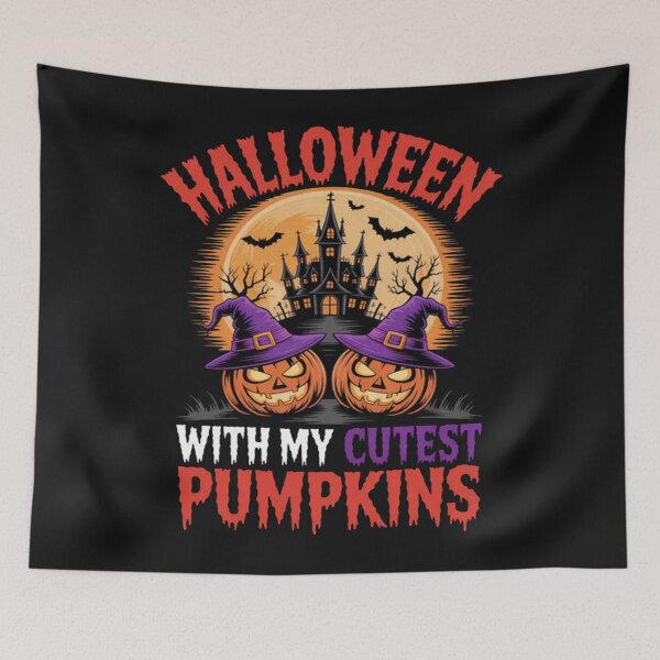 Item preview, Halloween With My Cutest Pumpkins Horror Carved Pumpkins  designed and sold by JenniferRudol.