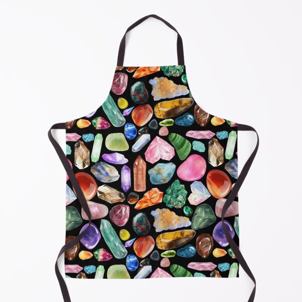 Item preview, Crystals & Gemstones Pattern Black — Magical Crystal Lover Repeating Design designed and sold by StudioSamanthaa.