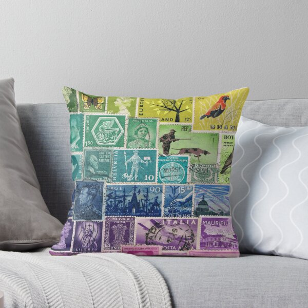 Item preview, Rainbow Postage Stamps designed and sold by tanglecrafts.