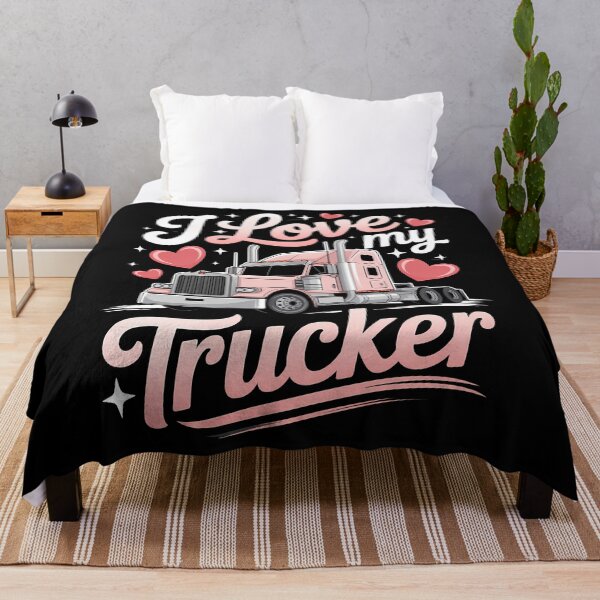 Item preview, I Love My Trucker Truck Driver Wife Girlfriend designed and sold by PunkNation-Arts.
