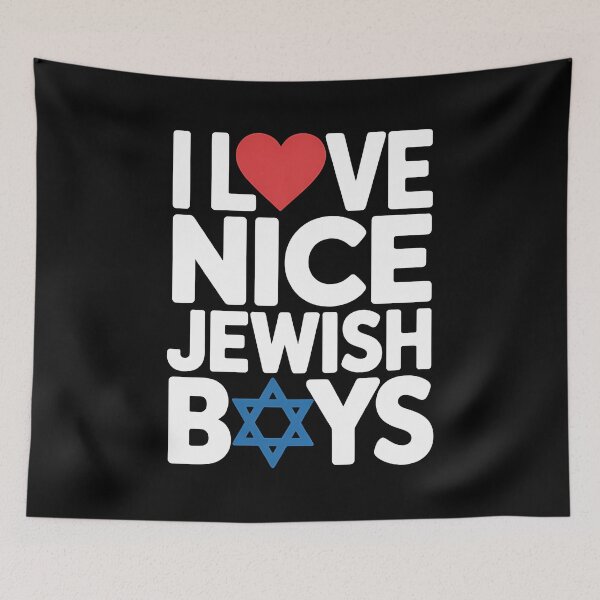 Item preview, I Love Nice Jewish Boys - Jews Hebrews Israelites Hanukkah designed and sold by PunkNation-Arts.