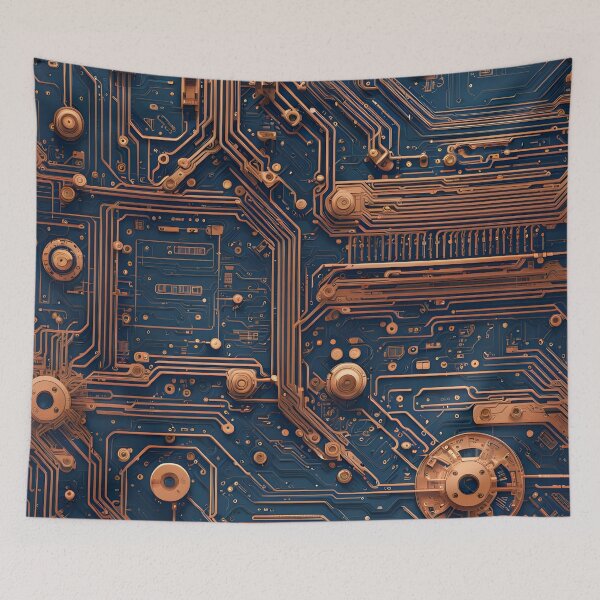 Item preview, Circuit Board Pattern Steampunk designed and sold by veryarticulated.