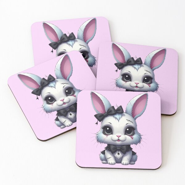 Item preview, Stitched Goth Bunny with Black Bow Tie and Collar designed and sold by AOG-DESIGNS.
