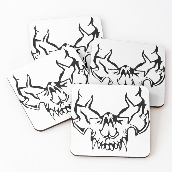 Item preview, Skull silhouette, dark tribal designed and sold by Tribalgothss.