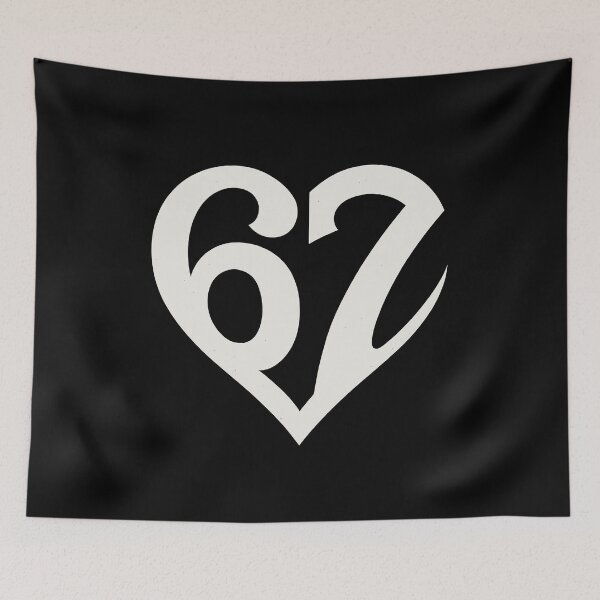 Item preview, Love 67 Shaped White Heart Typography designed and sold by ModdiesColors.