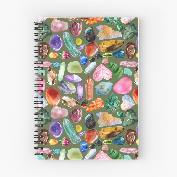 Item preview, Crystals & Gemstones Pattern Green — Magical Crystal Lover Repeating Design designed and sold by StudioSamanthaa.