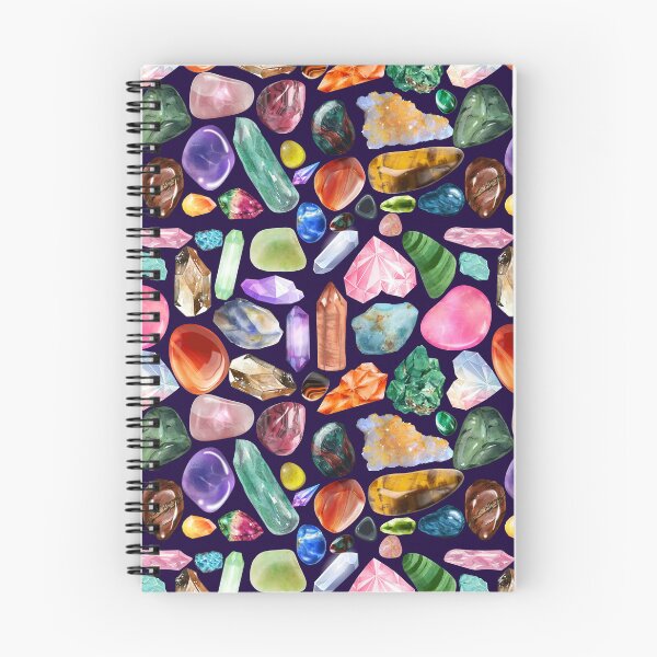 Item preview, Crystals & Gemstones Pattern Dark purple — Magical Crystal Lover Repeating Design designed and sold by StudioSamanthaa.