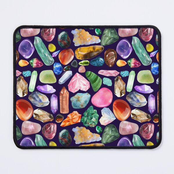 Item preview, Crystals & Gemstones Pattern Dark purple — Magical Crystal Lover Repeating Design designed and sold by StudioSamanthaa.