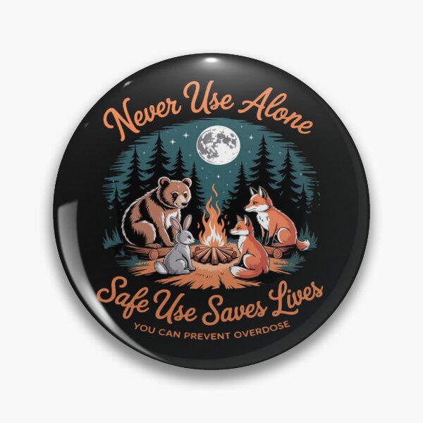 Item preview, Harm Reduction Saves Lives Cute Campfire Animal Camping designed and sold by StacyAntunez6.
