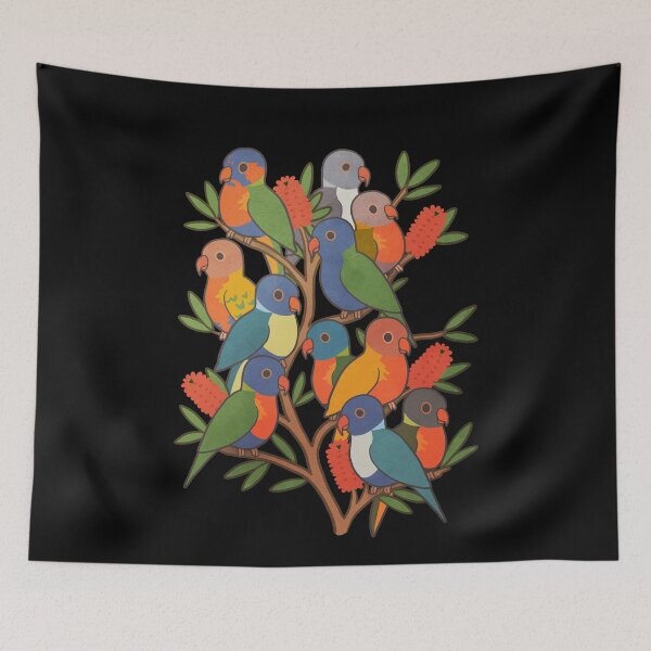 Item preview, Rainbow Lorikeet Parrot Mutations designed and sold by Clara Hollins.
