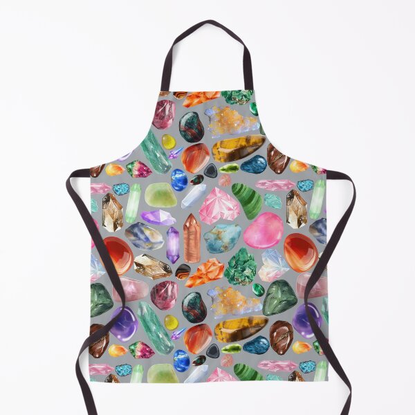 Item preview, Crystals & Gemstones Pattern Cool gray — Magical Crystal Lover Repeating Design designed and sold by StudioSamanthaa.