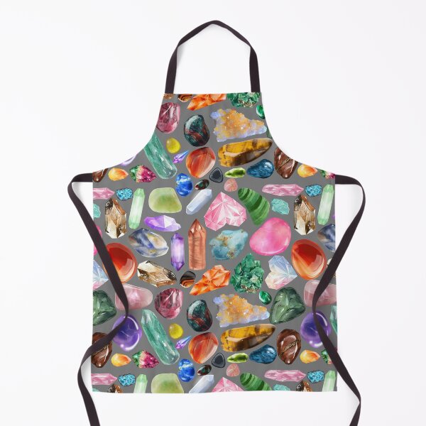 Item preview, Crystals & Gemstones Pattern Moody gray — Magical Crystal Lover Repeating Design designed and sold by StudioSamanthaa.
