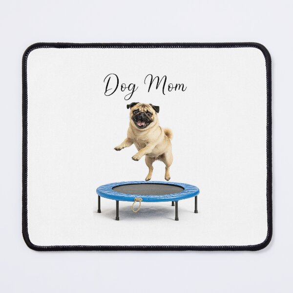 Item preview, Pug on trampoline designed and sold by ChristisDesigns.