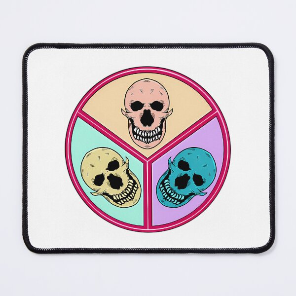 Item preview, Three Skulls – Pop Art Death Circle designed and sold by BusanBlueCZ.