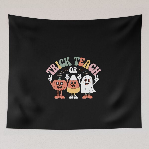 Item preview, Trick Or Teach Pumpkin Candy Corn Ghost Halloween Teacher  designed and sold by EllinoKlemo.