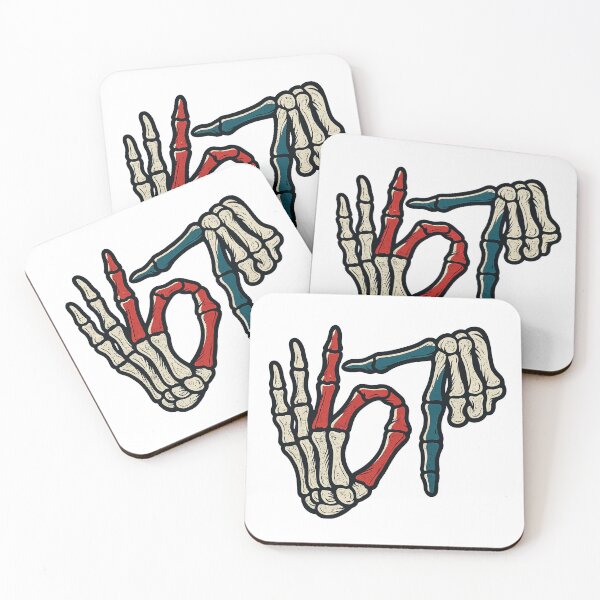 Item preview, Skeleton Hand “67” – Gothic Red White Blue Bone designed and sold by ModdiesColors.