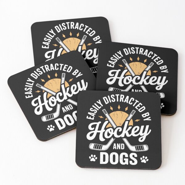 Item preview, Easily distracted by Hockey and Dogs Lover Hockey designed and sold by HellD3vil-Art.