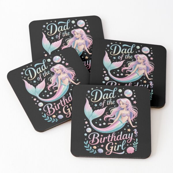 Item preview, Dad Of The Birthday Mermaid Girl Family Matching Party designed and sold by Moon-Ape.