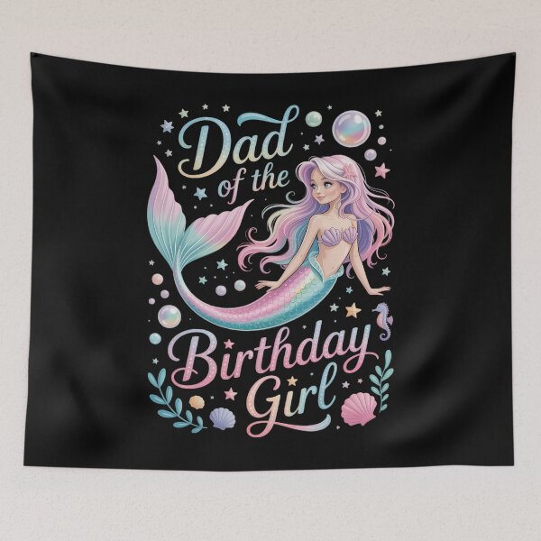 Item preview, Dad Of The Birthday Mermaid Girl Family Matching Party designed and sold by Moon-Ape.
