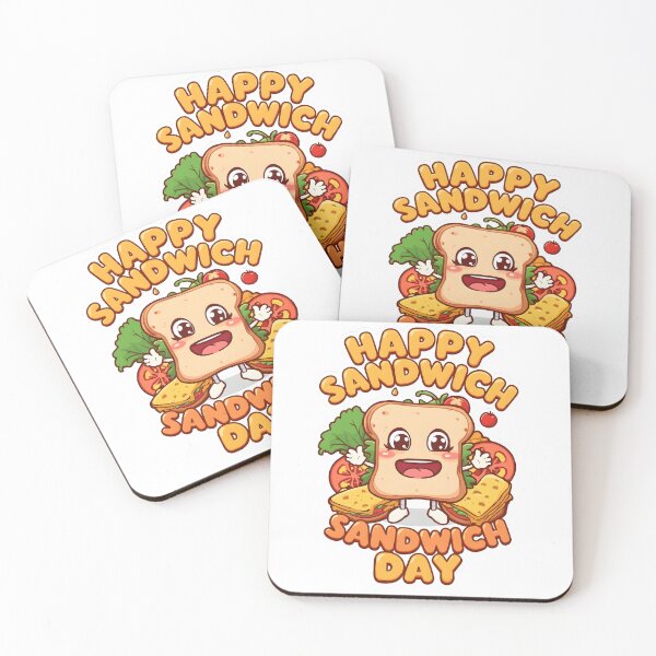 Item preview, Happy Sandwich Day – Cute Kawaii Sandwich Cartoon Design designed and sold by Draphenix .